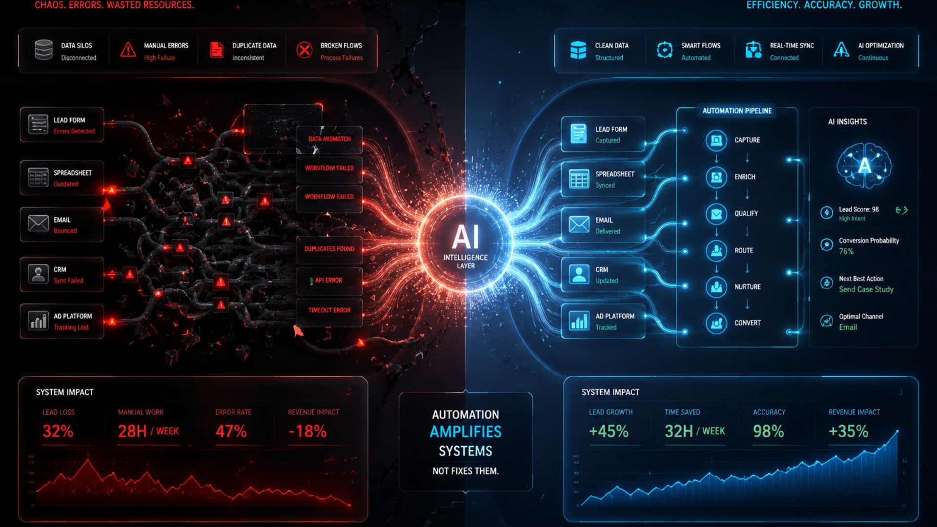 automation helps vs hurts business performance